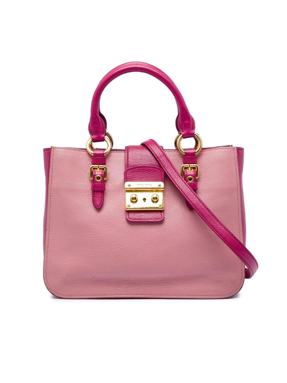Miu Bicolor Goatskin Madras #360356M50B